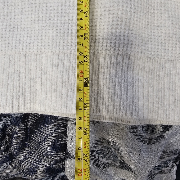 Aerie Cream Waffle Knit Sweater Collared Pullover Cotton Blend Soft Cozy Relaxed - Picture 11 of 11